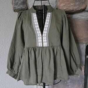 Banana Republic Boho Peplum Blouse